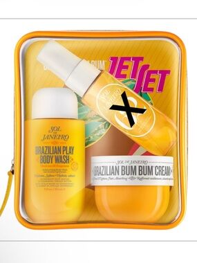 Sol de Janeiro Vibrant Yellow Body Care set - cream and body wash, and bag only